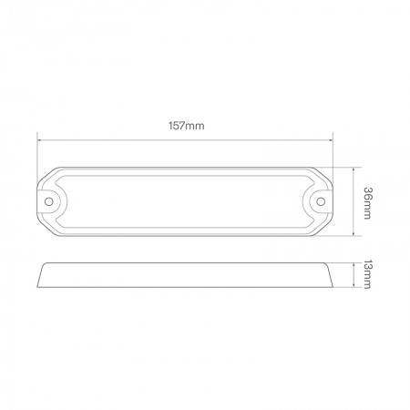 6 LED R65 Heavy-Duty Warning Lamp - Amber